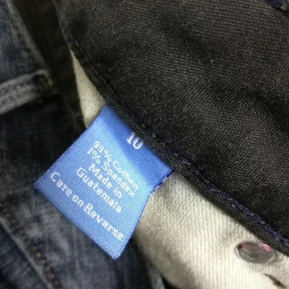 Simply Vera Vera Wang Womens Jeans Boot Cut Blue Denim Dark Wash Mid Rise 10 - Picture 7 of 10